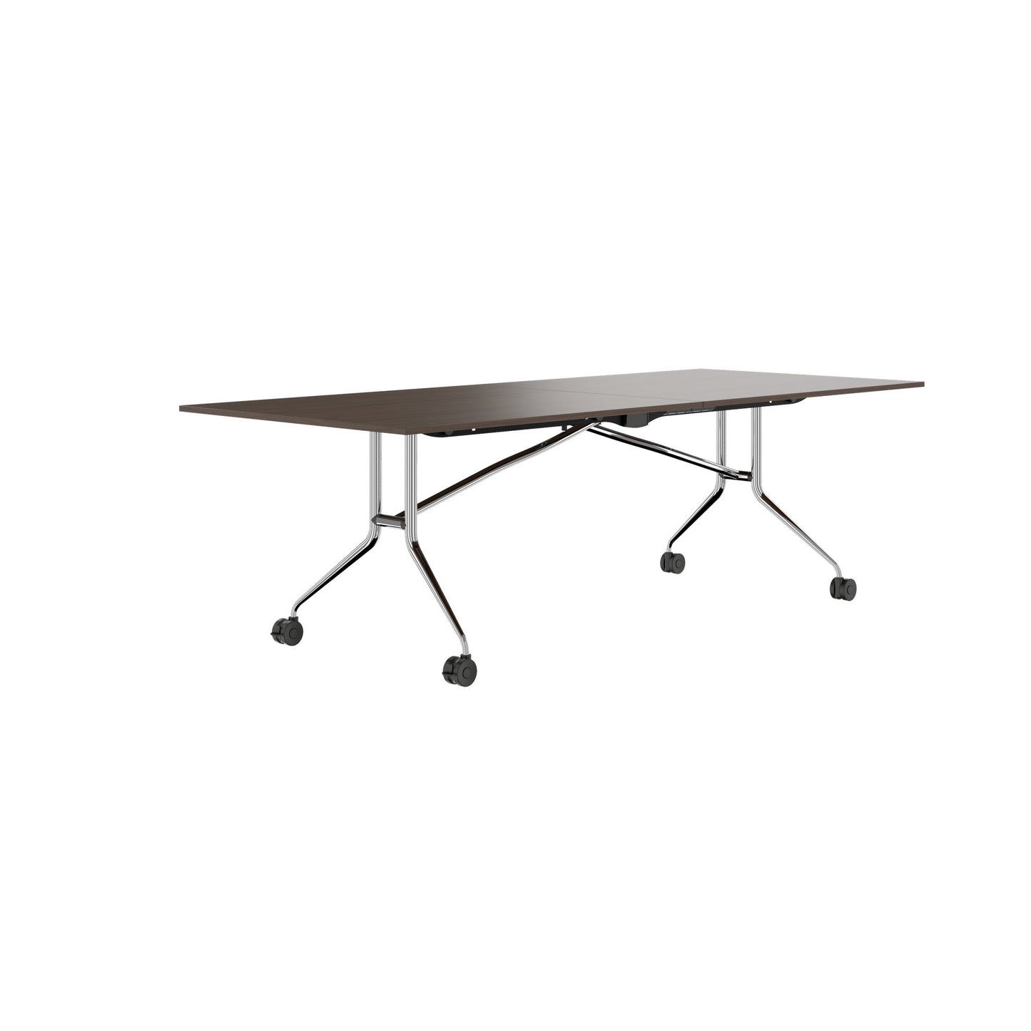 MARA ARGO LIBRO Klapptisch | 2400 - 2800 x 1000 mm (8 - 10 Personen), rollbar, faltbar, Nussbaum