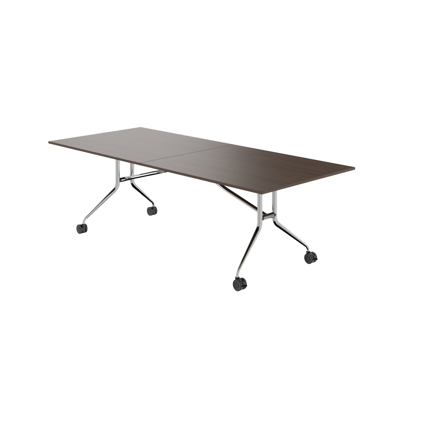 MARA ARGO LIBRO Klapptisch | 2400 - 2800 x 1000 mm (8 - 10 Personen), rollbar, faltbar, Nussbaum