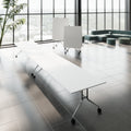 MARA - ARGO LIBRO Folding table | 2800 x 1000 mm (8 - 10 people), on castors, foldable, White - 6 Thumbnail Image