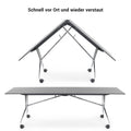 MARA - ARGO LIBRO Folding table | 2800 x 1000 mm (8 - 10 people), on castors, foldable, White - 11 Thumbnail Image