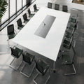 MARA - ARGO LIBRO Folding table | 2800 x 1000 mm (8 - 10 people), on castors, foldable, White - 3 Thumbnail Image
