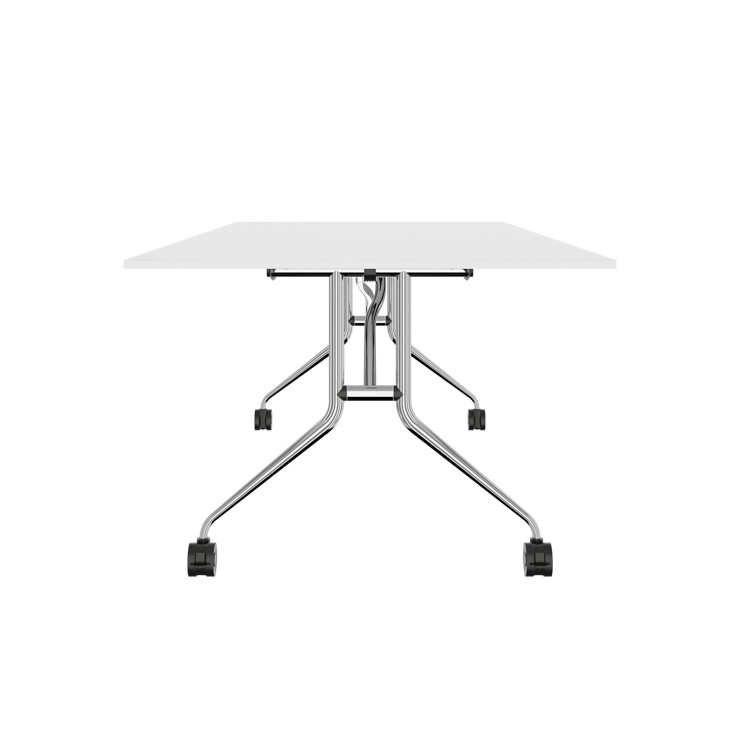 MARA ARGO LIBRO Klapptisch | 2400 - 2800 x 1000 mm (8 - 10 Personen), rollbar, faltbar, Weiß
