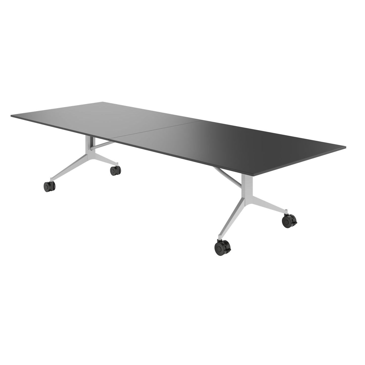 MARA - TIMMY LIBRO Table de conférence | 3200 x 1200 mm (10 à 14 personnes), roulante, pliable, anthracite