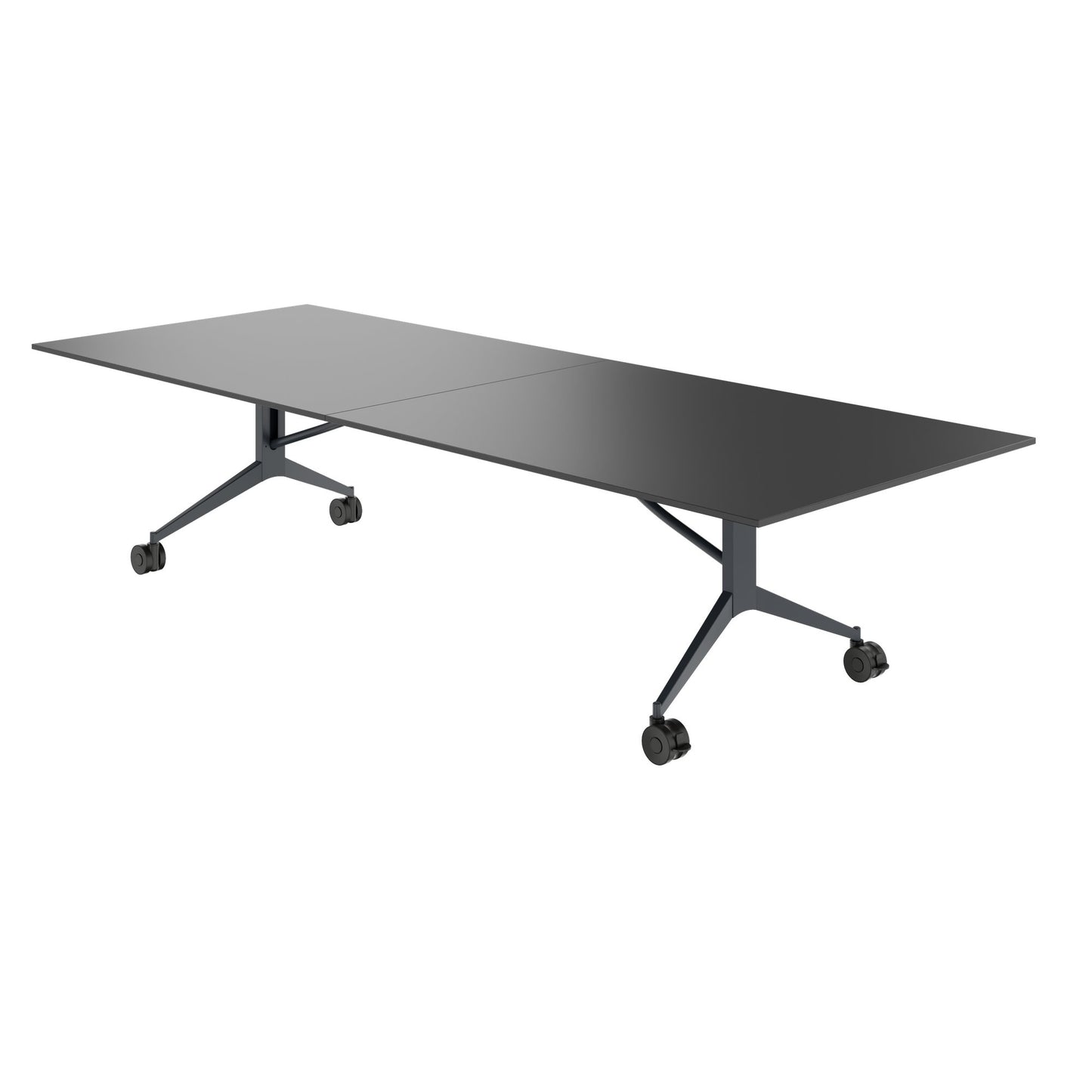MARA - TIMMY LIBRO Table de conférence | 3200 x 1200 mm (10 à 14 personnes), roulante, pliable, anthracite