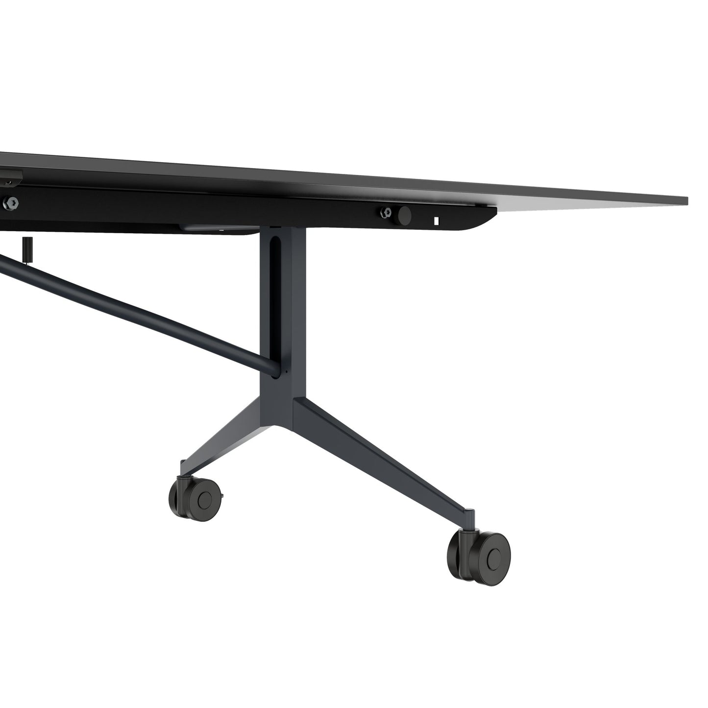 MARA - TIMMY LIBRO Table de conférence | 3200 x 1200 mm (10 à 14 personnes), roulante, pliable, anthracite