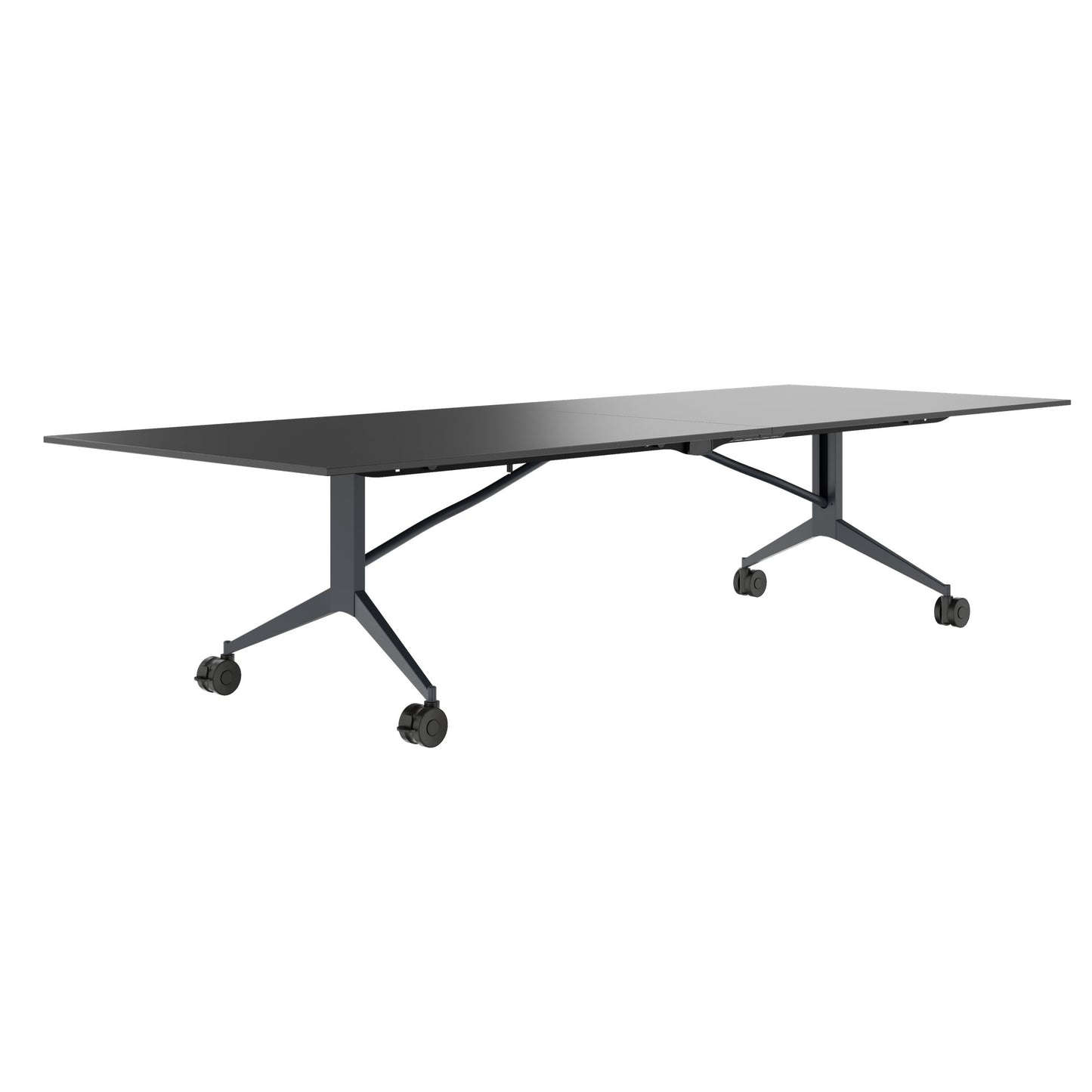 MARA - TIMMY LIBRO Table de conférence | 3200 x 1200 mm (10 à 14 personnes), roulante, pliable, anthracite