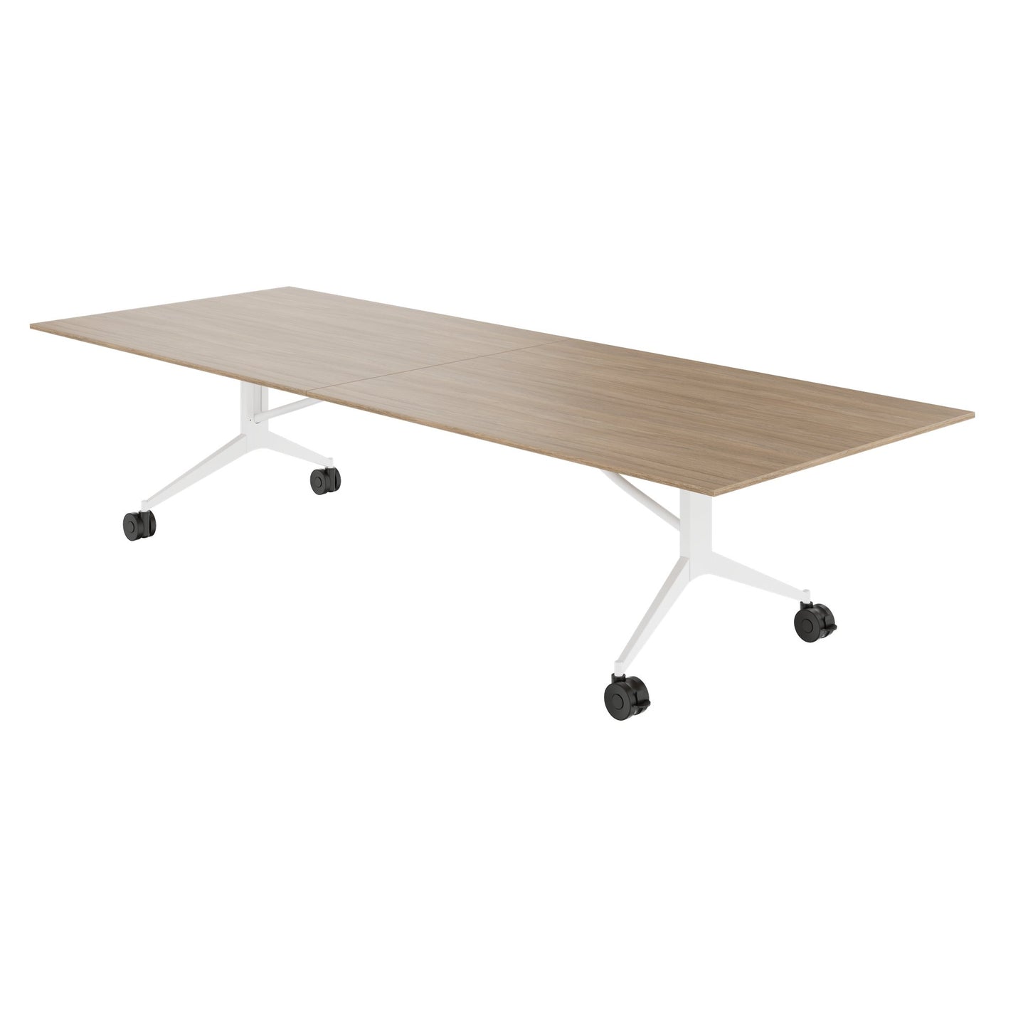 MARA - TIMMY LIBRO Konferenztisch | 3200 x 1200 mm (10 - 14 Personen), rollbar, faltbar, Bernsteineiche