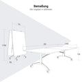 MARA - TIMMY LIBRO Table de conférence | 3200 x 1200 mm (10 à 14 personnes), roulante, pliable, chêne ambré - 20 Thumbnail Image