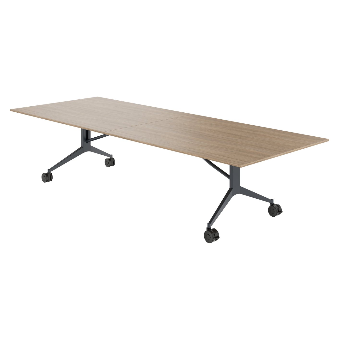 MARA - TIMMY LIBRO Conference table | 3200 x 1200 mm (10 - 14 persons), rollable, foldable, amber oak