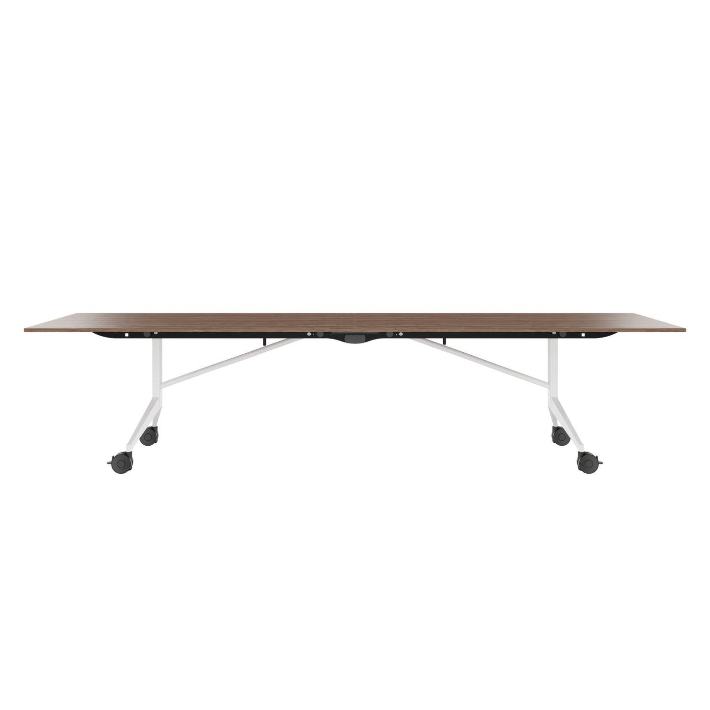 MARA - TIMMY LIBRO Konferenztisch | 3200 x 1200 mm (10 - 14 Personen), rollbar, faltbar, Echtholz-Furnier Nussbaum