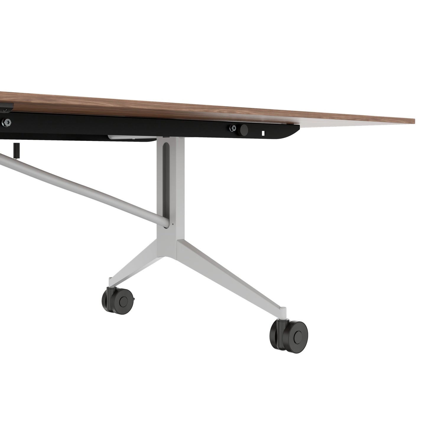 MARA - TIMMY LIBRO Konferenztisch | 3200 x 1200 mm (10 - 14 Personen), rollbar, faltbar, Echtholz-Furnier Nussbaum