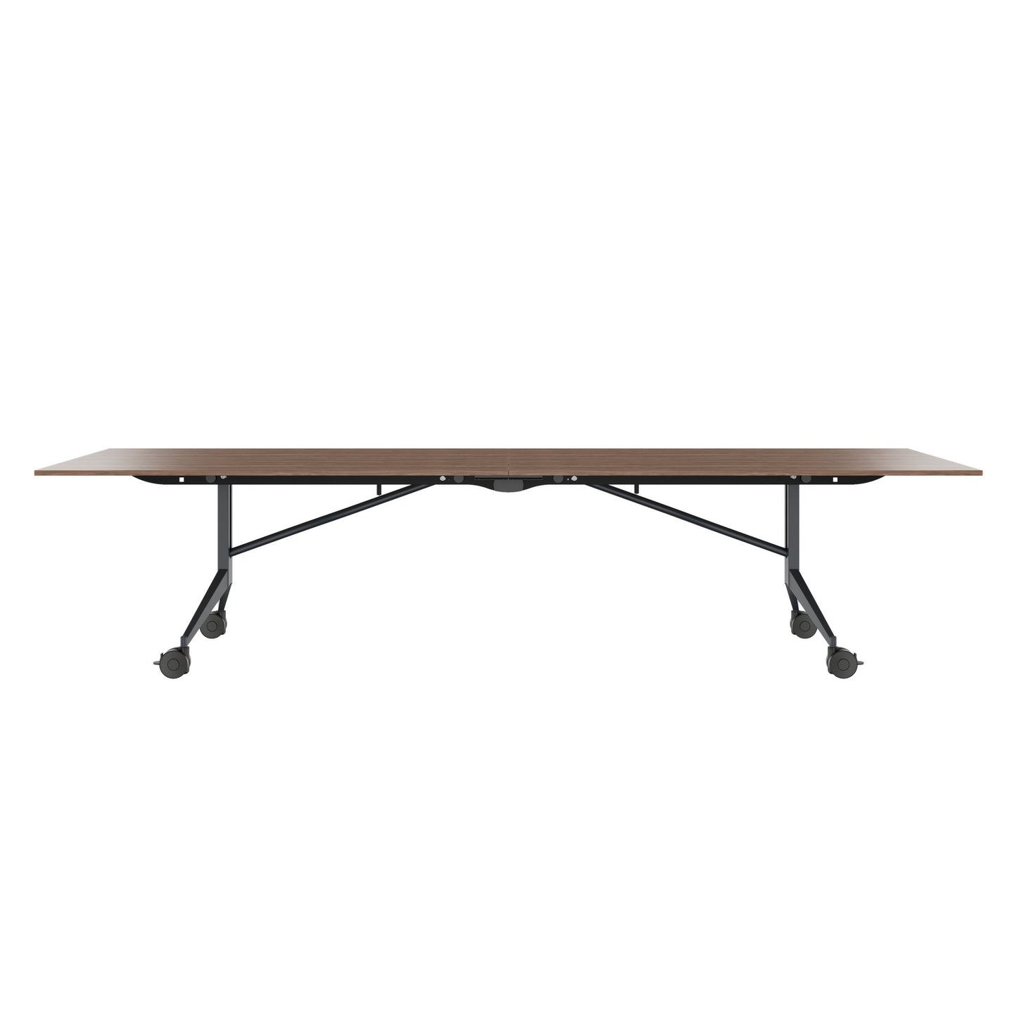 MARA - TIMMY LIBRO Konferenztisch | 3200 x 1200 mm (10 - 14 Personen), rollbar, faltbar, Echtholz-Furnier Nussbaum