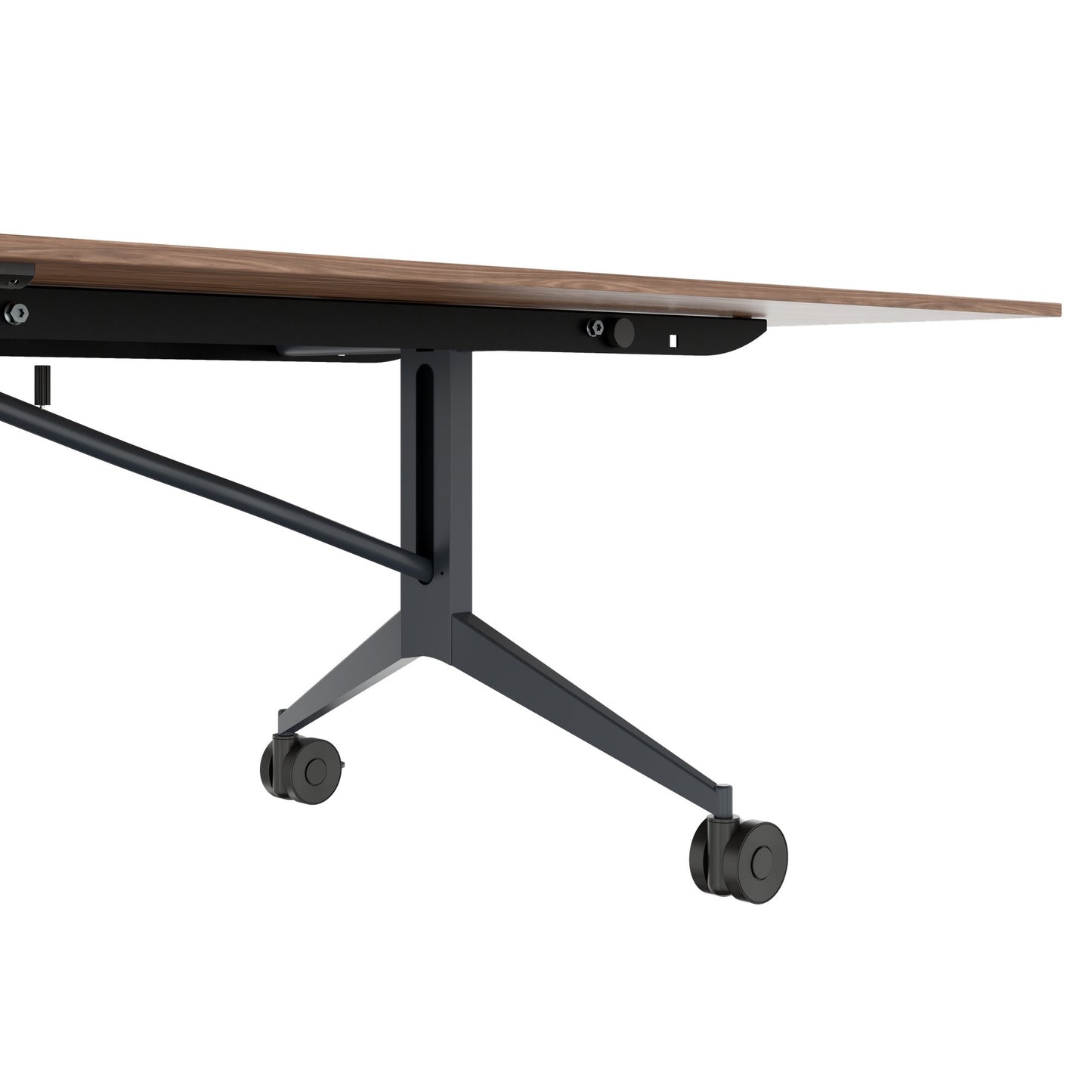 MARA - TIMMY LIBRO Konferenztisch | 3200 x 1200 mm (10 - 14 Personen), rollbar, faltbar, Echtholz-Furnier Nussbaum
