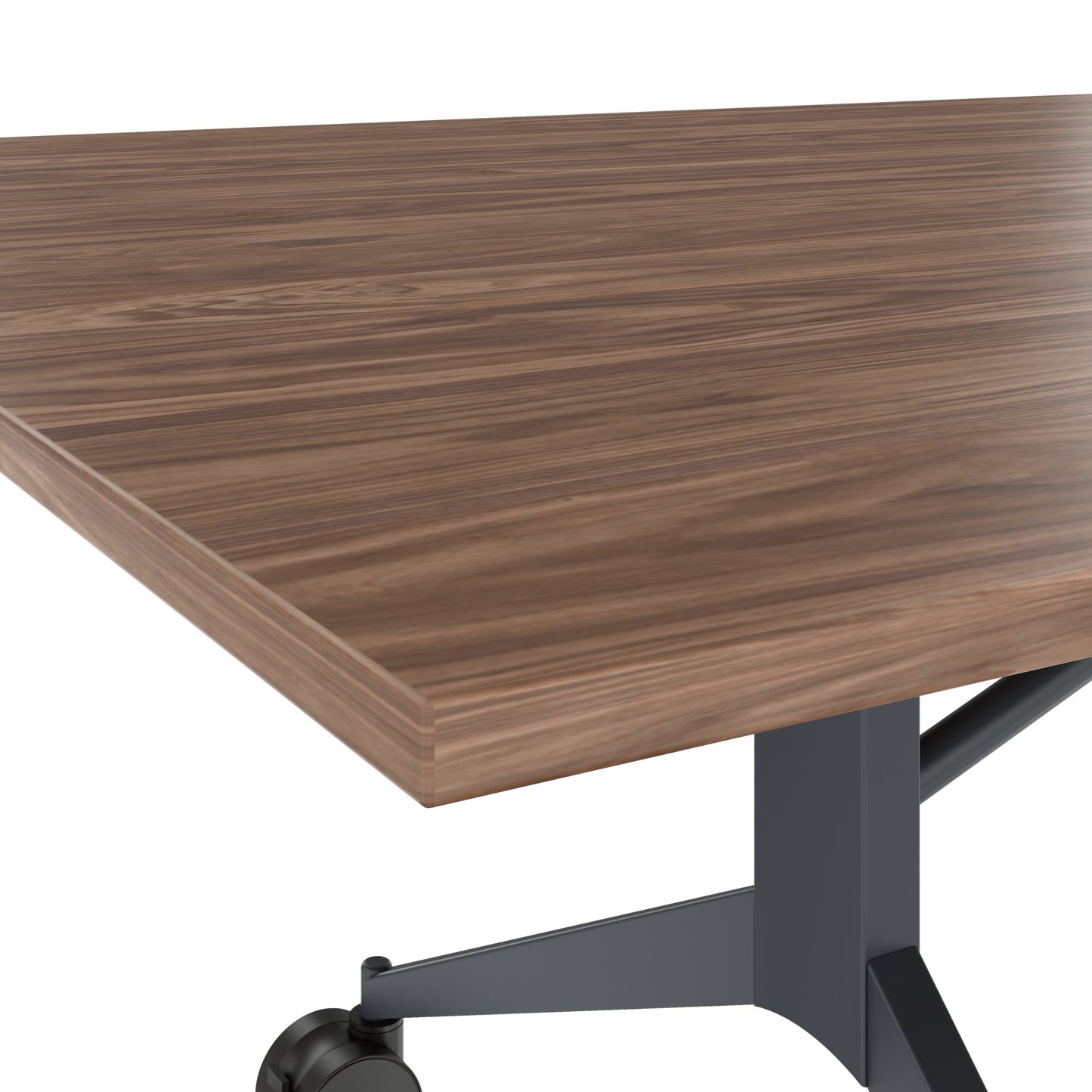 MARA - TIMMY LIBRO Konferenztisch | 3200 x 1200 mm (10 - 14 Personen), rollbar, faltbar, Echtholz-Furnier Nussbaum