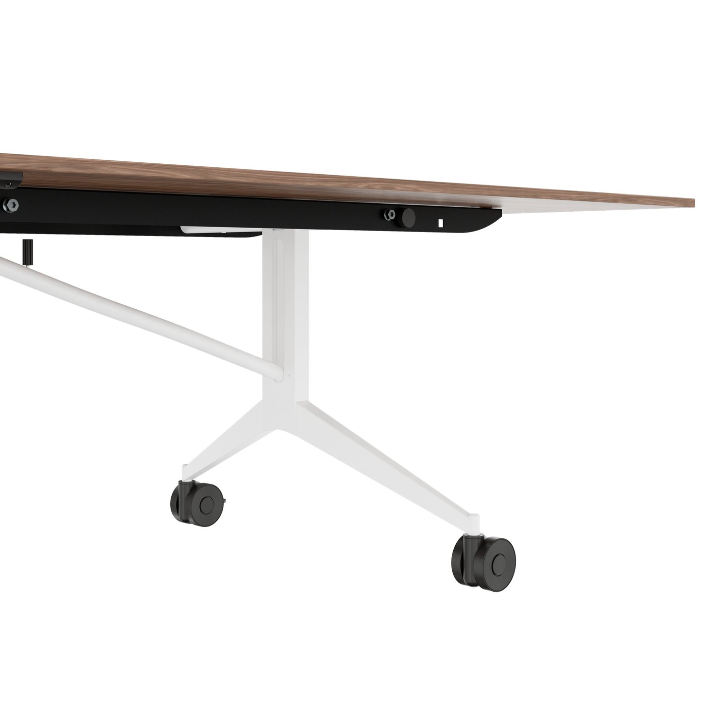 MARA - TIMMY LIBRO Konferenztisch | 3200 x 1200 mm (10 - 14 Personen), rollbar, faltbar, Echtholz-Furnier Nussbaum
