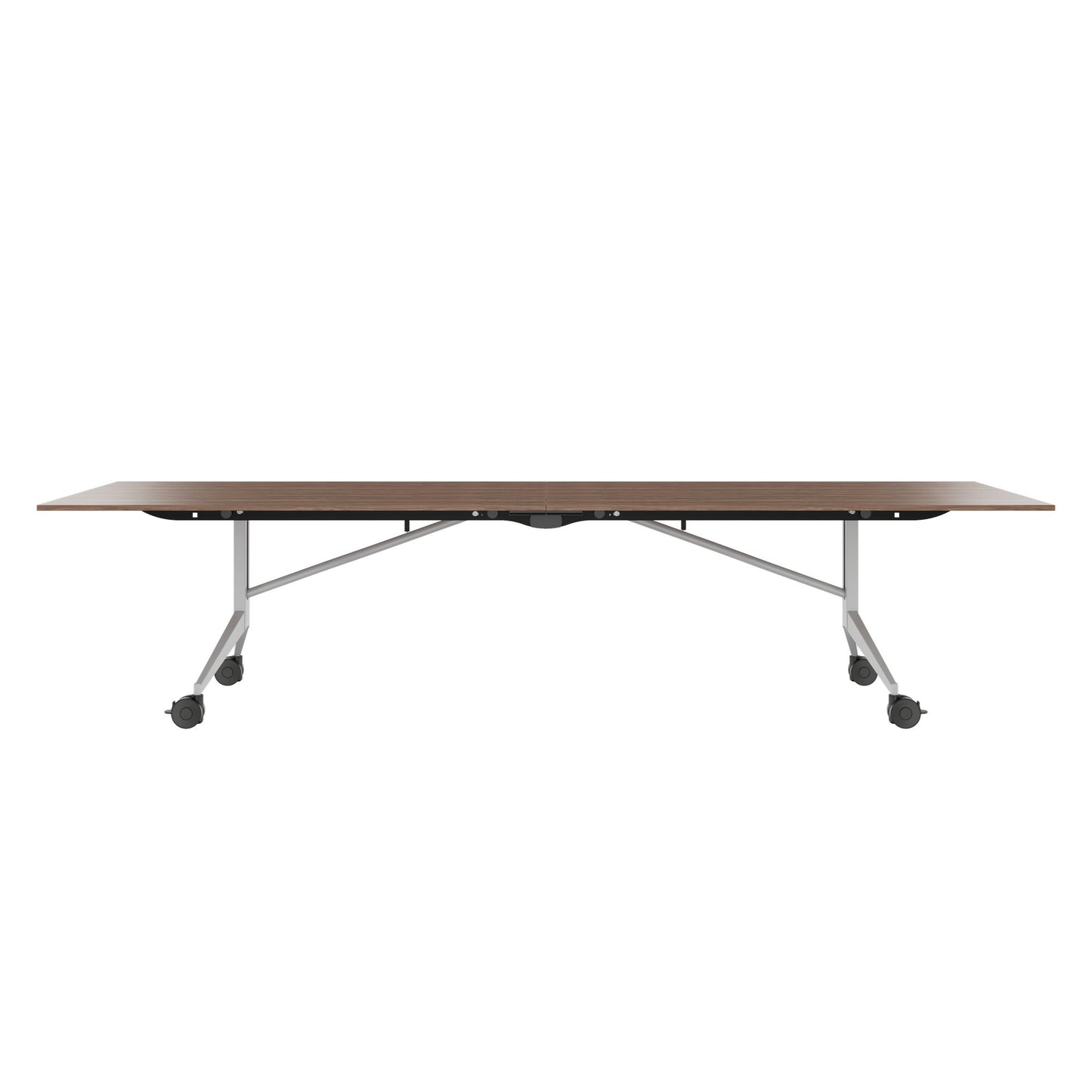 MARA - TIMMY LIBRO Konferenztisch | 3200 x 1200 mm (10 - 14 Personen), rollbar, faltbar, Echtholz-Furnier Nussbaum