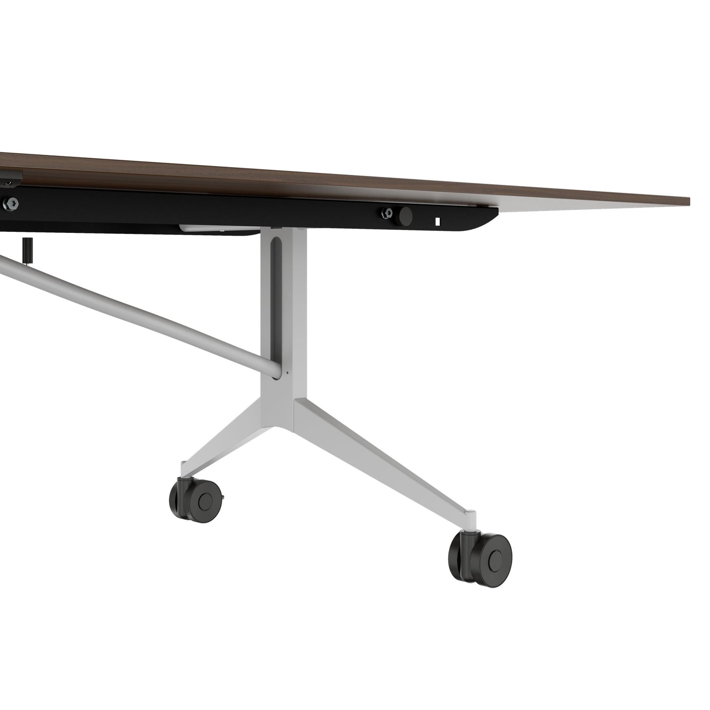 MARA - TIMMY LIBRO Table de conférence | 3200 x 1200 mm (10 à 14 personnes), roulante, pliable, noyer