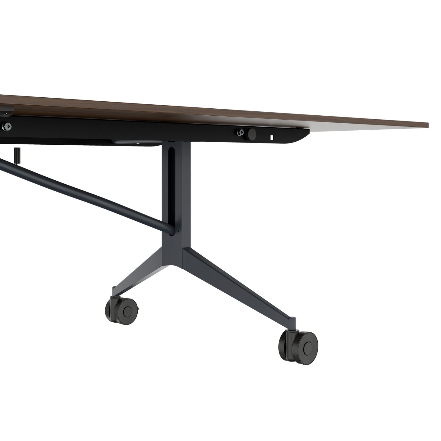 MARA - TIMMY LIBRO Table de conférence | 3200 x 1200 mm (10 à 14 personnes), roulante, pliable, noyer