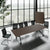 MARA - TIMMY LIBRO Table de conférence | 3200 x 1200 mm (10 à 14 personnes), roulante, pliable, noyer