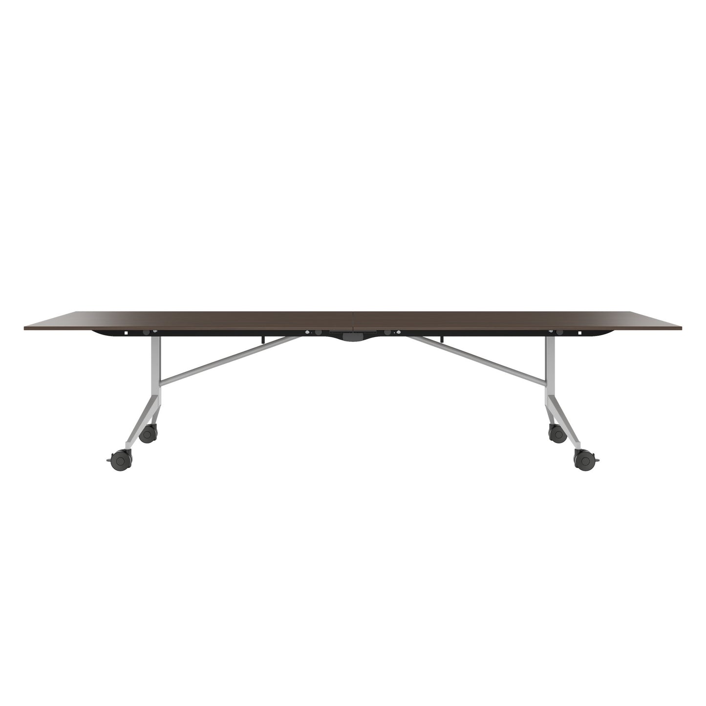 MARA - TIMMY LIBRO Table de conférence | 3200 x 1200 mm (10 à 14 personnes), roulante, pliable, noyer