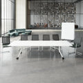 MARA - TIMMY LIBRO Conference table | 3200 x 1200 mm (10 - 14 persons), rollable, foldable, white - 3 Thumbnail Image