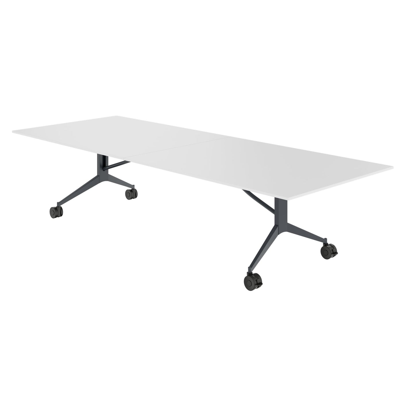 MARA - TIMMY LIBRO Conference table | 3200 x 1200 mm (10 - 14 persons), rollable, foldable, white
