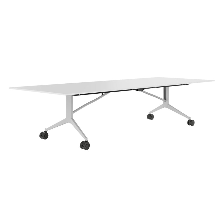MARA - TIMMY LIBRO Konferenztisch | 3200 x 1200 mm (10 - 14 Personen), rollbar, faltbar, Weiß