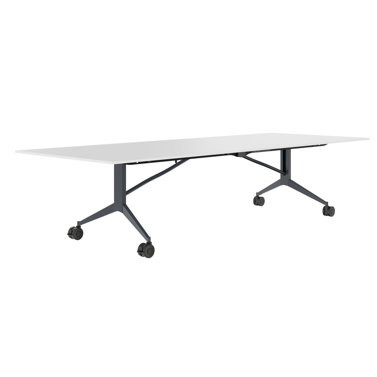 MARA - TIMMY LIBRO Conference table | 3200 x 1200 mm (10 - 14 persons), rollable, foldable, white