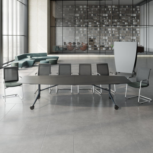Mara TIMMY LIBRO Tabella della conferenza | Forma di avvio, 3200 x 1200 mm (10-14 persone), arrotolabile, pieghevole, antracite