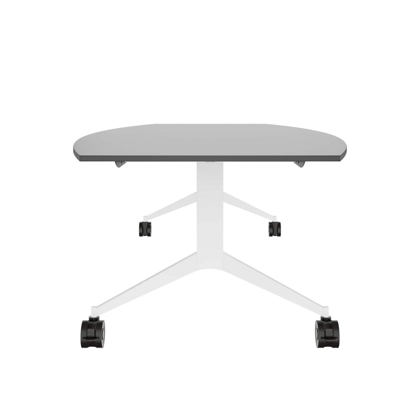 MARA - TIMMY LIBRO Conference table | Boat shape, 3200 x 1200 mm (10 - 14 persons), rollable, foldable, anthracite