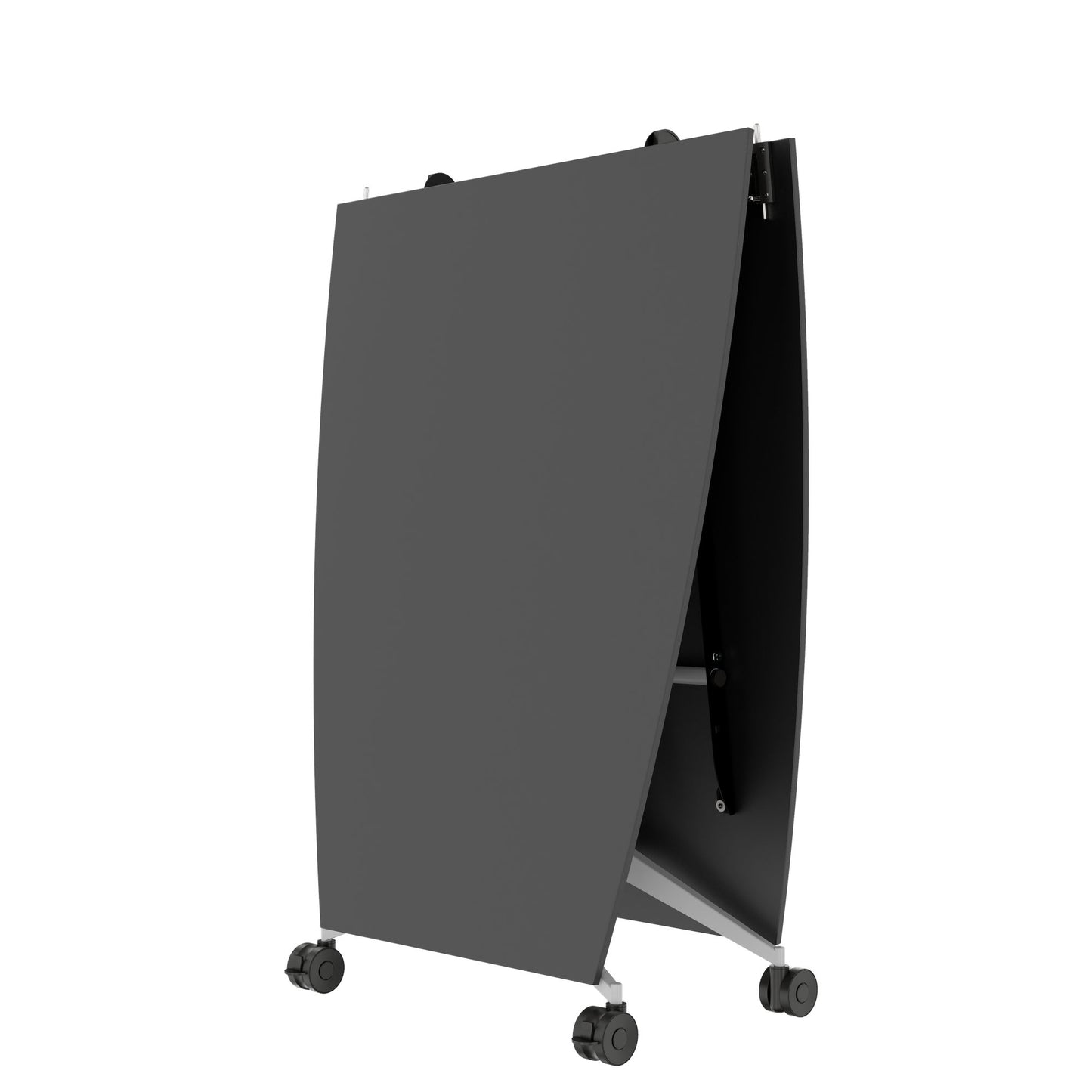MARA - TIMMY LIBRO Konferenztisch | Bootsform, 3200 x 1200 mm (10 - 14 Personen), rollbar, faltbar, Anthrazit