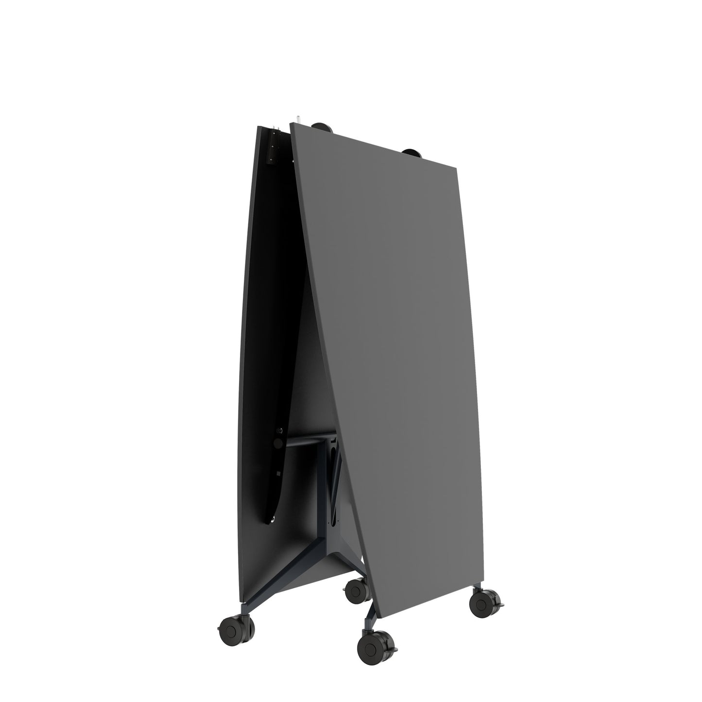MARA - TIMMY LIBRO Konferenztisch | Bootsform, 3200 x 1200 mm (10 - 14 Personen), rollbar, faltbar, Anthrazit