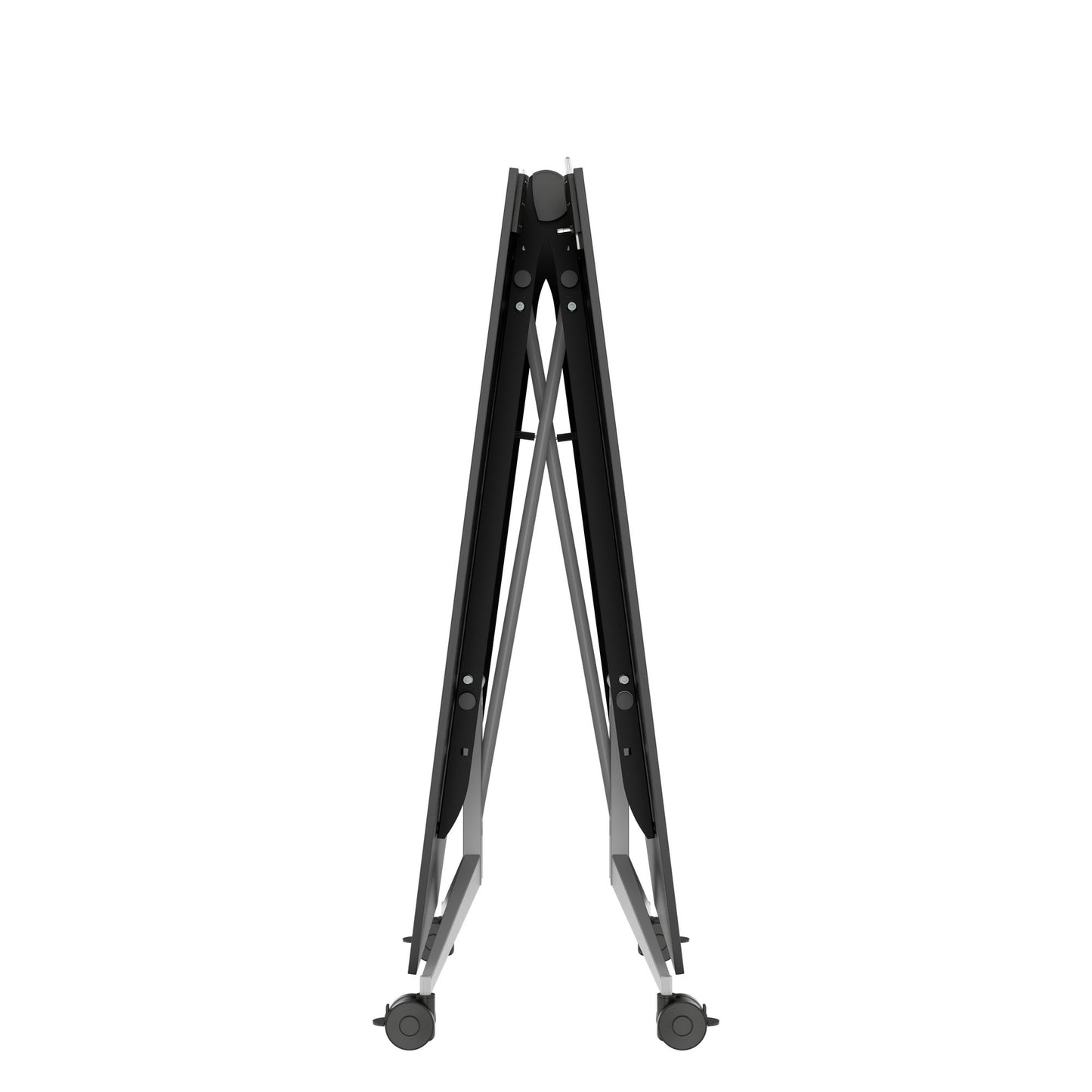 MARA - TIMMY LIBRO Konferenztisch | Bootsform, 3200 x 1200 mm (10 - 14 Personen), rollbar, faltbar, Anthrazit