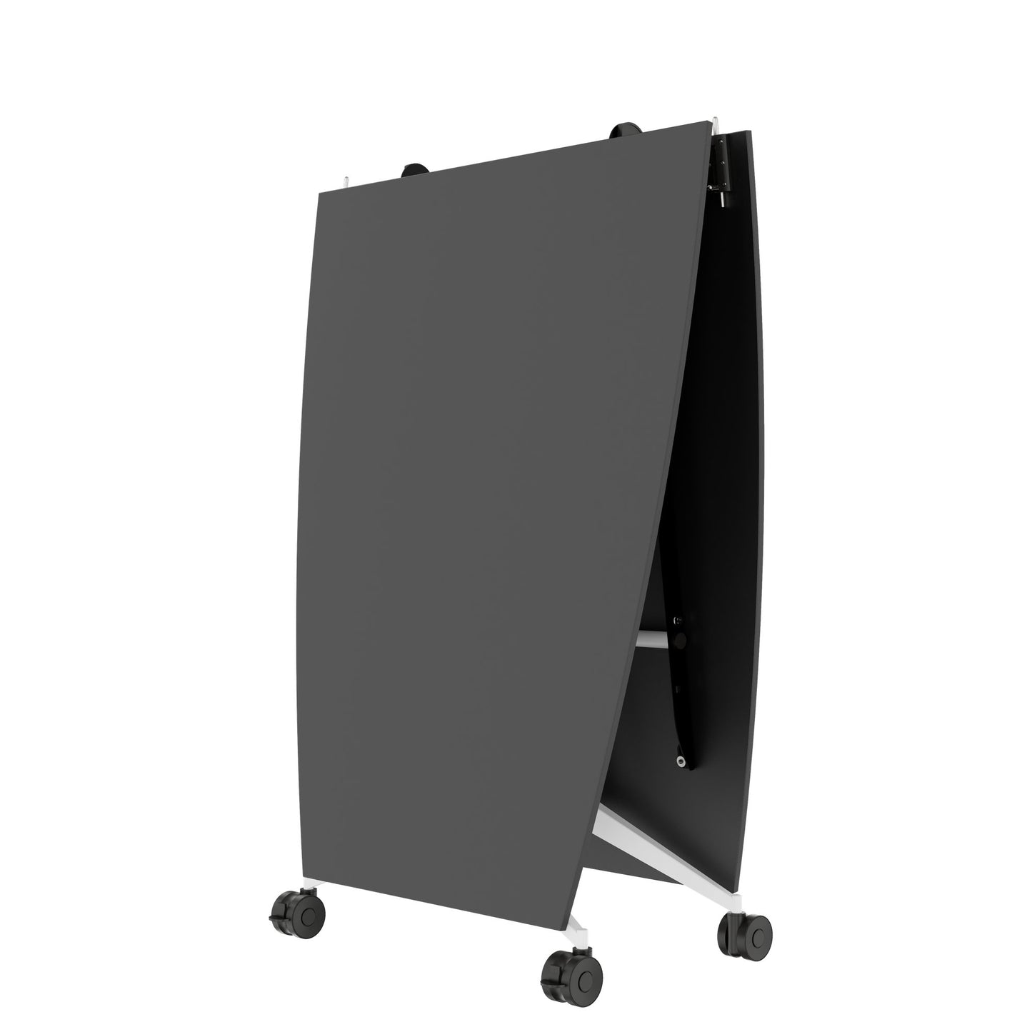 MARA - TIMMY LIBRO Konferenztisch | Bootsform, 3200 x 1200 mm (10 - 14 Personen), rollbar, faltbar, Anthrazit
