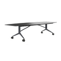 MARA - TIMMY LIBRO Konferenztisch | Bootsform, 3200 x 1200 mm (10 - 14 Personen), rollbar, faltbar, Anthrazit - 5 Thumbnail Image