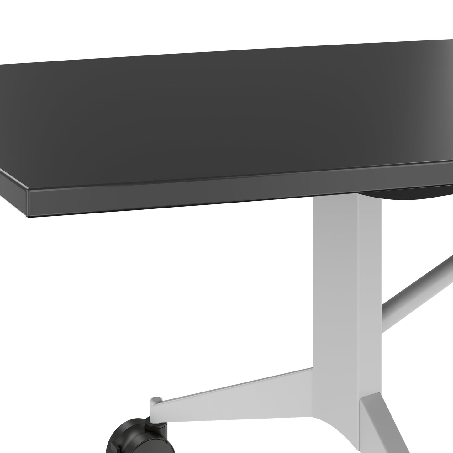 MARA - TIMMY LIBRO Konferenztisch | Bootsform, 3200 x 1200 mm (10 - 14 Personen), rollbar, faltbar, Anthrazit