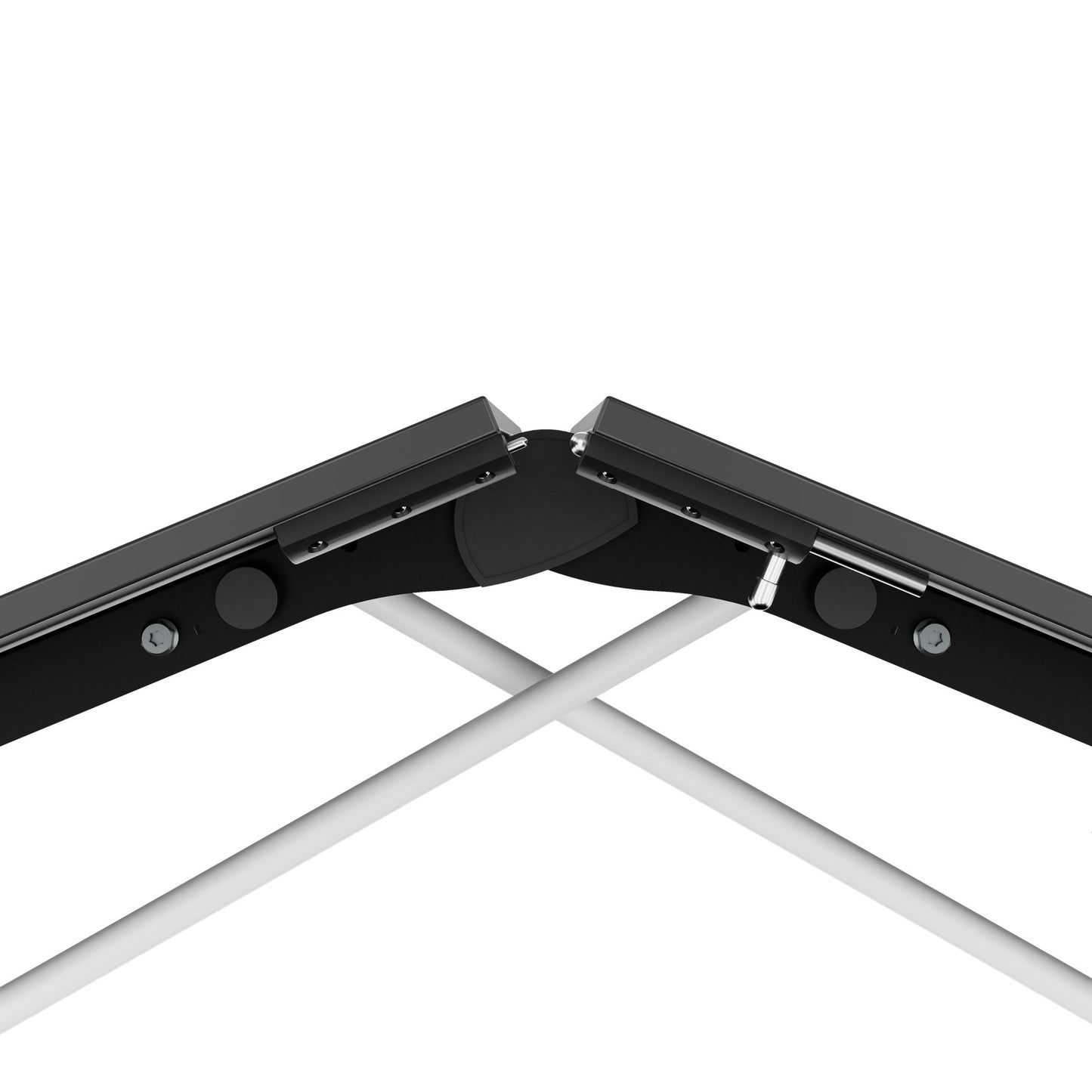 MARA - TIMMY LIBRO Konferenztisch | Bootsform, 3200 x 1200 mm (10 - 14 Personen), rollbar, faltbar, Anthrazit