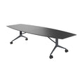 MARA - TIMMY LIBRO Konferenztisch | Bootsform, 3200 x 1200 mm (10 - 14 Personen), rollbar, faltbar, Anthrazit - 7 Thumbnail Image
