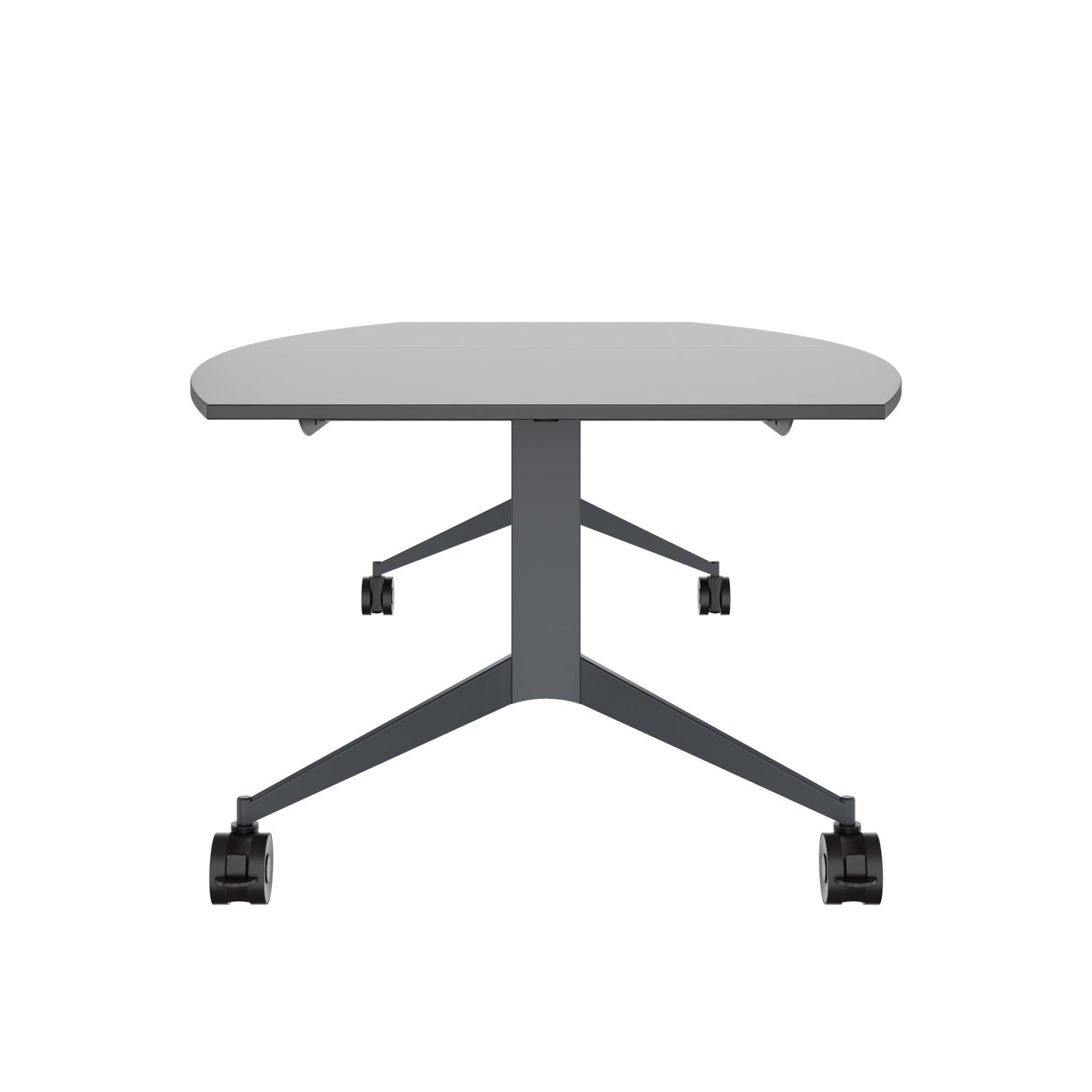 MARA - TIMMY LIBRO Konferenztisch | Bootsform, 3200 x 1200 mm (10 - 14 Personen), rollbar, faltbar, Anthrazit