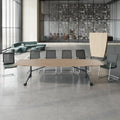 MARA - TIMMY LIBRO Konferenztisch | Bootsform, 3200 x 1200 mm (10 - 14 Personen), rollbar, faltbar, Bernsteineiche - 3 Thumbnail Image