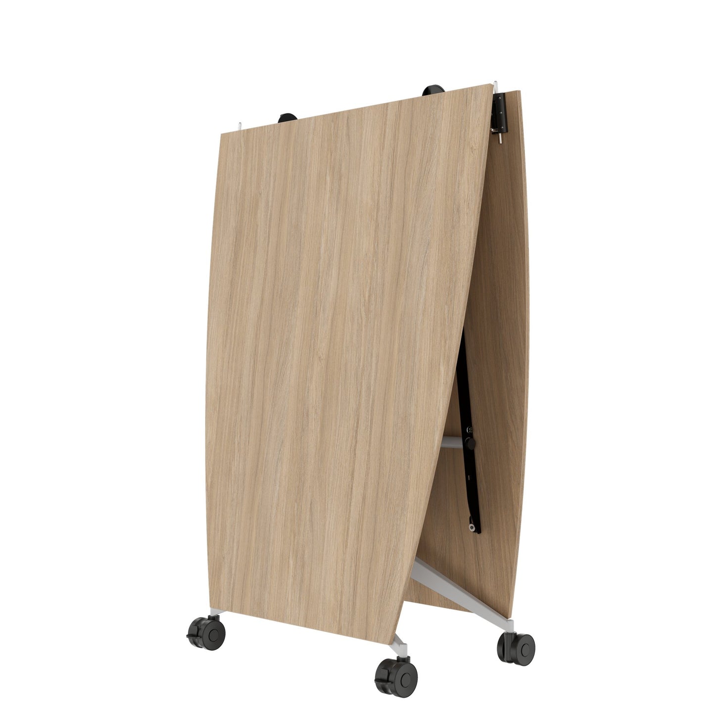 MARA - TIMMY LIBRO Table de conférence | forme bateau, 3200 x 1200 mm (10 à 14 personnes), roulante, pliable, chêne ambré