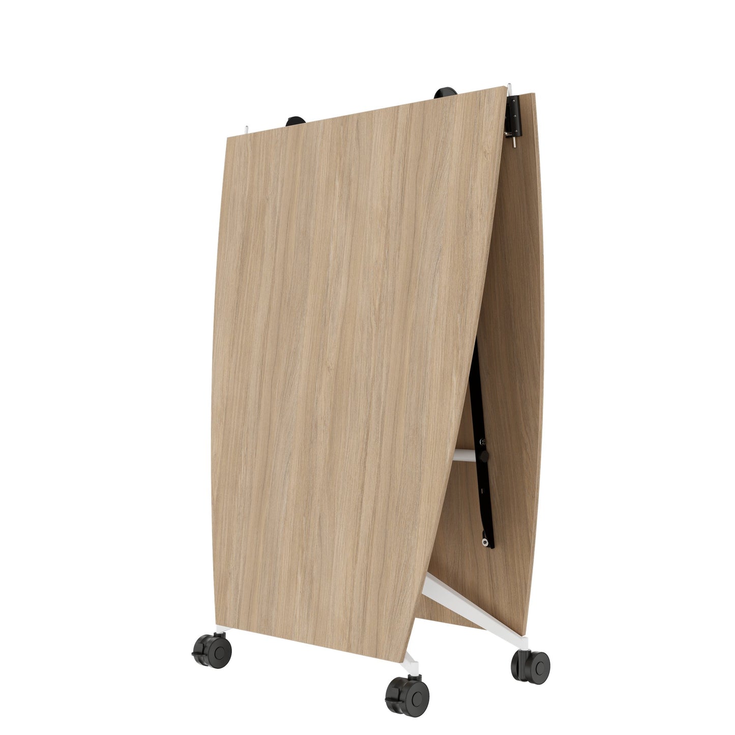 MARA - TIMMY LIBRO Conference table | Boat shape, 3200 x 1200 mm (10 - 14 persons), rollable, foldable, amber oak