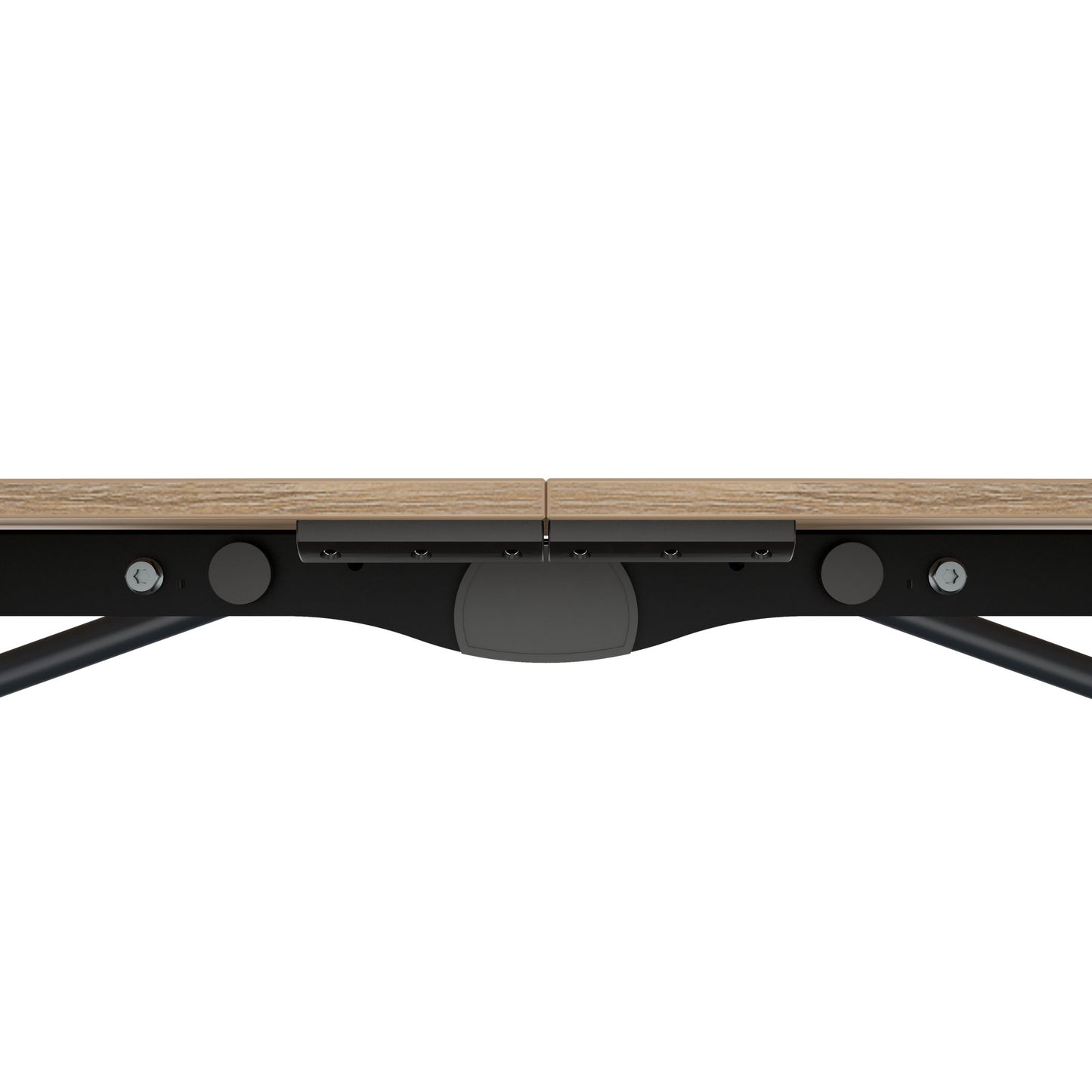 MARA - TIMMY LIBRO Table de conférence | forme bateau, 3200 x 1200 mm (10 à 14 personnes), roulante, pliable, chêne ambré