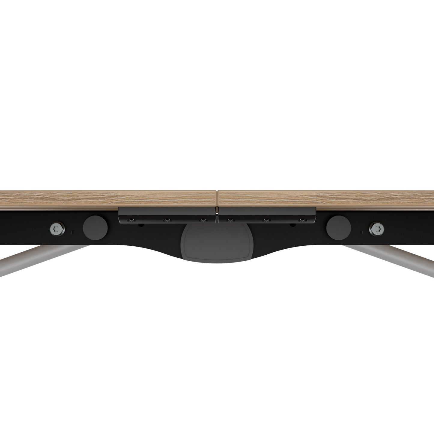 MARA - TIMMY LIBRO Table de conférence | forme bateau, 3200 x 1200 mm (10 à 14 personnes), roulante, pliable, chêne ambré