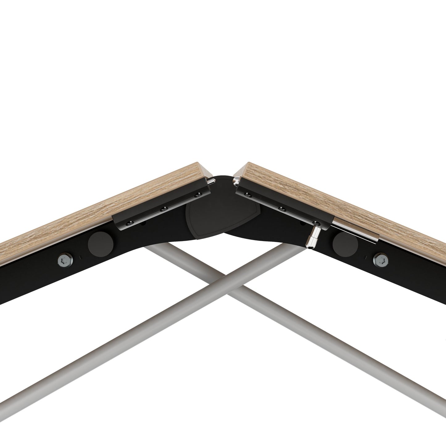 MARA - TIMMY LIBRO Table de conférence | forme bateau, 3200 x 1200 mm (10 à 14 personnes), roulante, pliable, chêne ambré