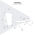 MARA - TIMMY LIBRO Konferenztisch | Bootsform, 3200 x 1200 mm (10 - 14 Personen), rollbar, faltbar, Bernsteineiche - 20 Thumbnail Image