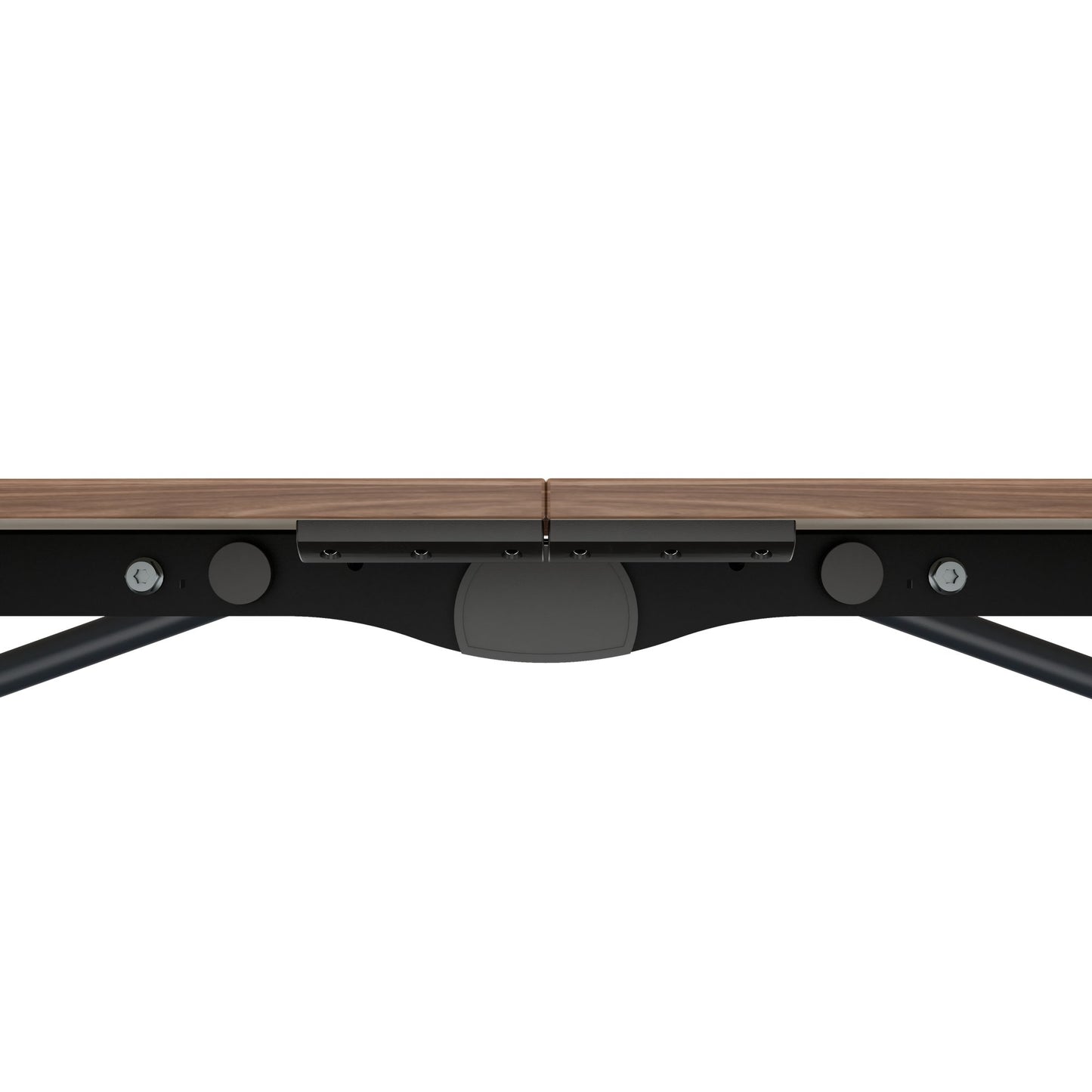 MARA TIMMY LIBRO Konferenztisch | Bootsform, 3200 x 1200 mm (10 - 14 Personen), rollbar, faltbar, Echtholz-Furnier Nussbaum