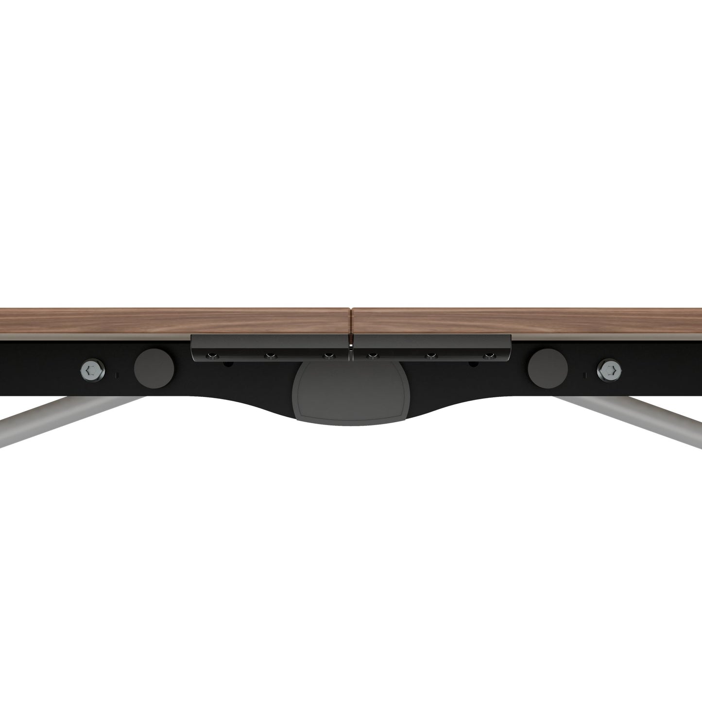 MARA TIMMY LIBRO Konferenztisch | Bootsform, 3200 x 1200 mm (10 - 14 Personen), rollbar, faltbar, Echtholz-Furnier Nussbaum