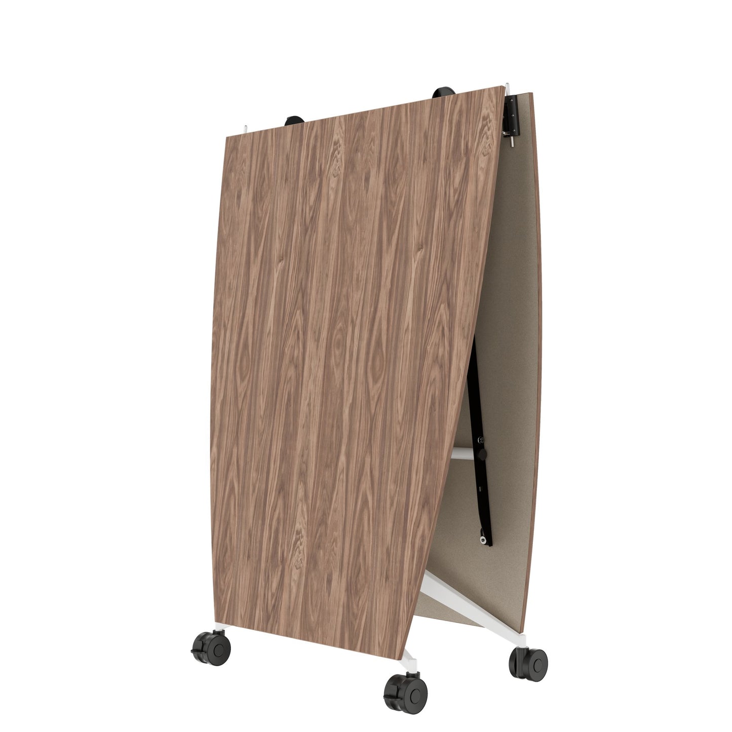 MARA TIMMY LIBRO Konferenztisch | Bootsform, 3200 x 1200 mm (10 - 14 Personen), rollbar, faltbar, Echtholz-Furnier Nussbaum