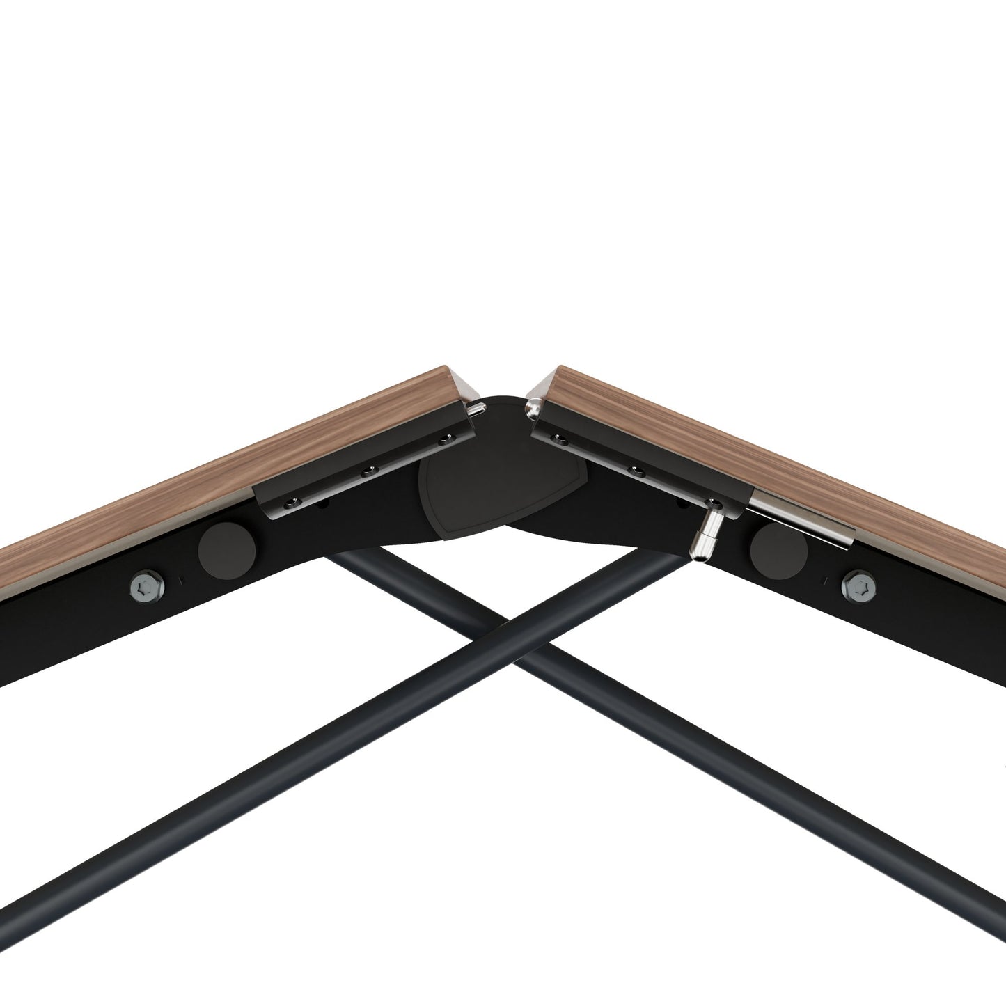 MARA TIMMY LIBRO Konferenztisch | Bootsform, 3200 x 1200 mm (10 - 14 Personen), rollbar, faltbar, Echtholz-Furnier Nussbaum